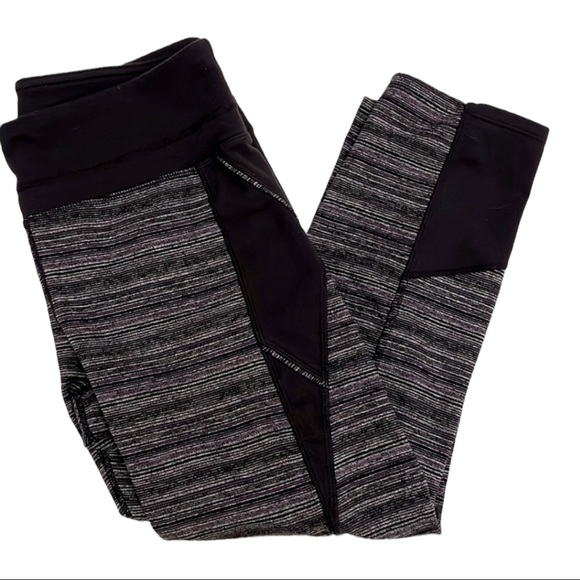 Athleta Energy Workout Running Capris. Black and Purple. Size S. - Picture 1 of 7